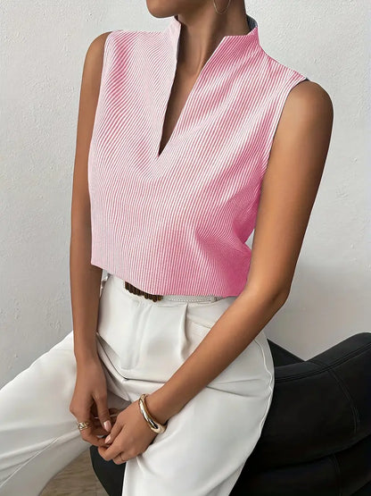 Roma Striped Sleeveless Top