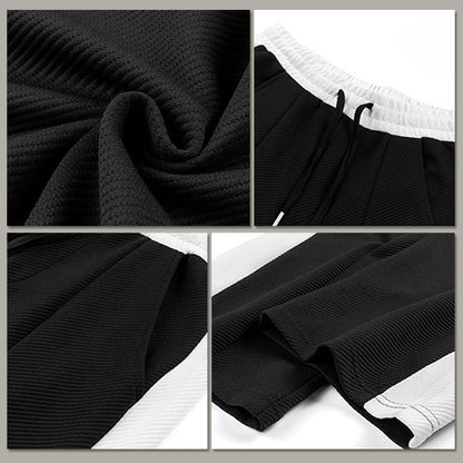 Men's Outfit Casual 2 Piece Contrast Sports Jogging Tracksuits Set