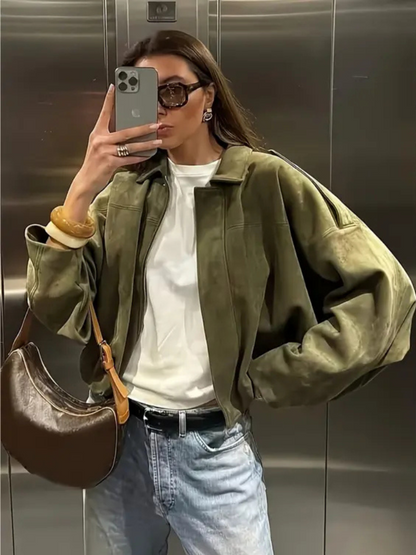 Suede Edge Bomber Jacket Series