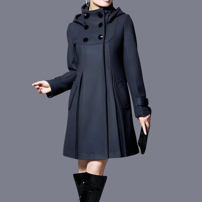 Solvara™ - Elegant Jacka med Didfickor och Huva