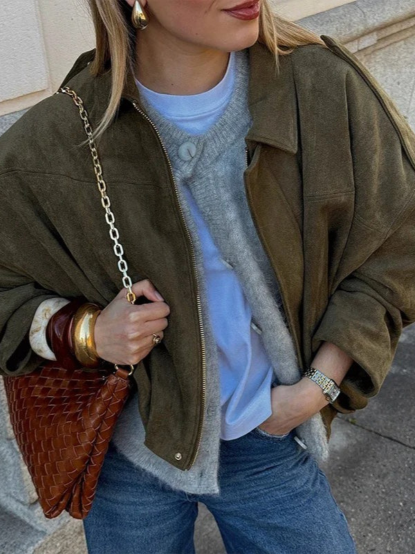 Suede Edge Bomber Jacket Series