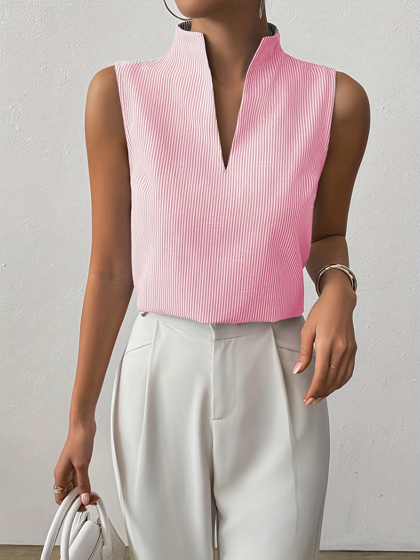 Roma Striped Sleeveless Top