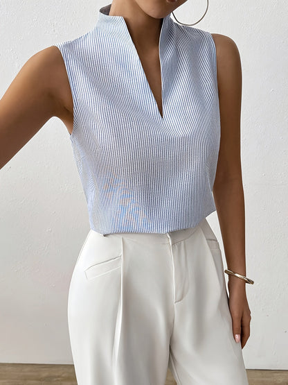 Roma Striped Sleeveless Top